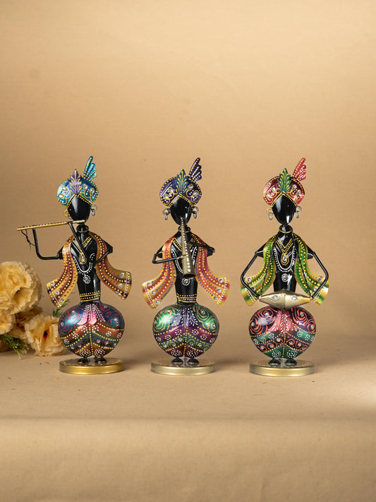 Metal Handpainted Musician - Set of 3 - WL4977
