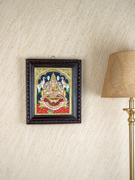 Tanjore Painting - Gajalakshmi - Flat (Gold Foil) - 12x10 inch - WL4979