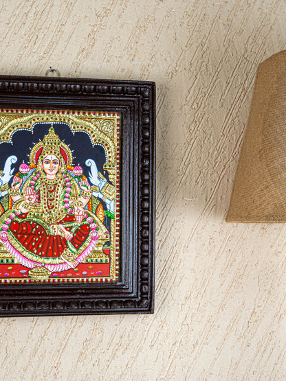 Tanjore Painting - Gajalakshmi - Flat (Gold Foil) - 12x10 inch - WL4979