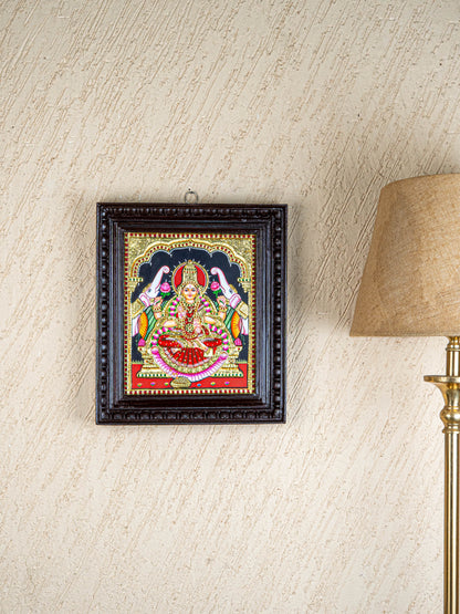 Tanjore Painting - Gajalakshmi - Flat (Gold Foil) - 12x10 inch - WL4979