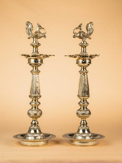 Brass Annapakshi Kuthu Vilakku - 24 inch - WL4997