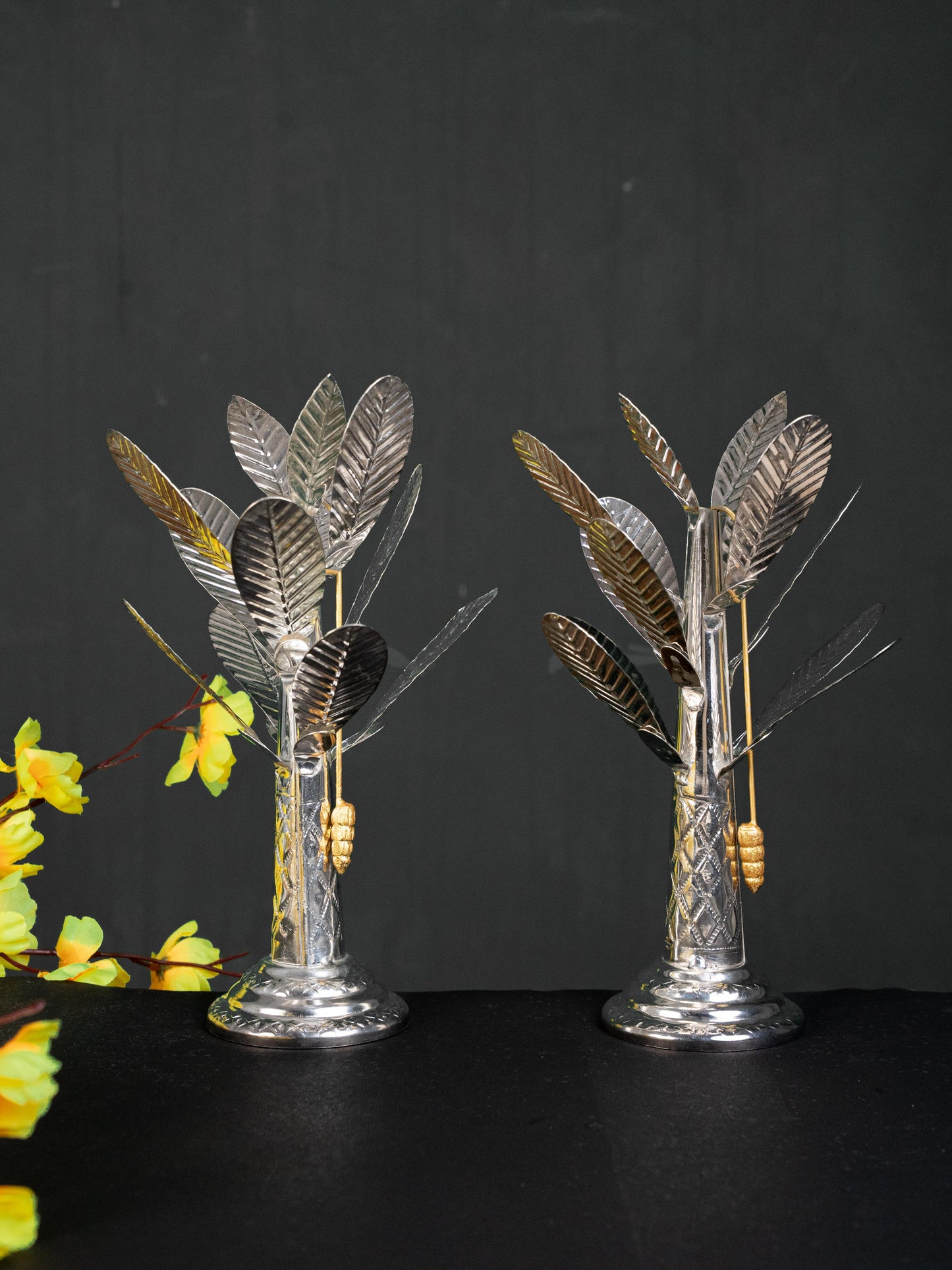 German Silver Banana Tree - Set of 2 - 10 inch - WL5098