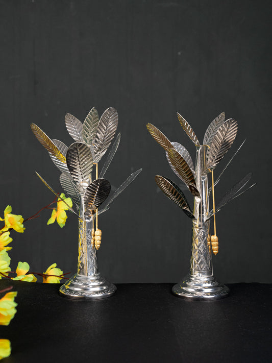 German Silver Banana Tree - Set of 2 - 10 inch - WL5098