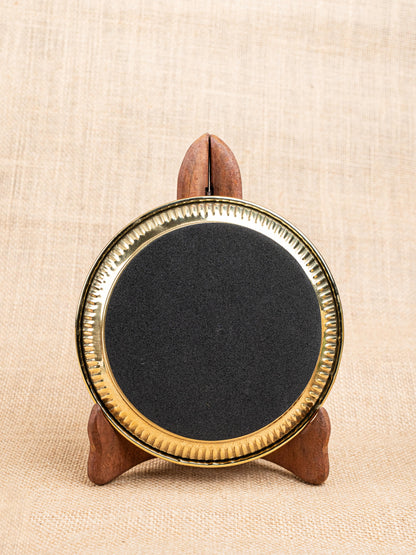 Brass Plate with Madhubani Print - 6 inch - WL5121-1