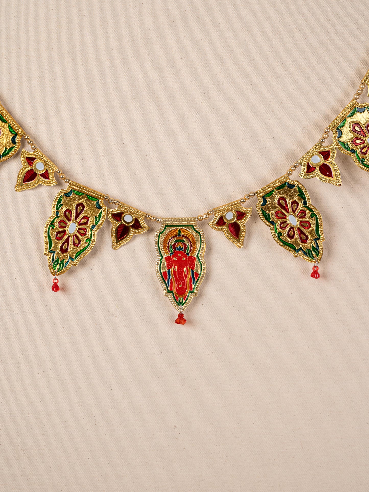 Designer Thoran with Ganesha - Gold - WBG1788-1