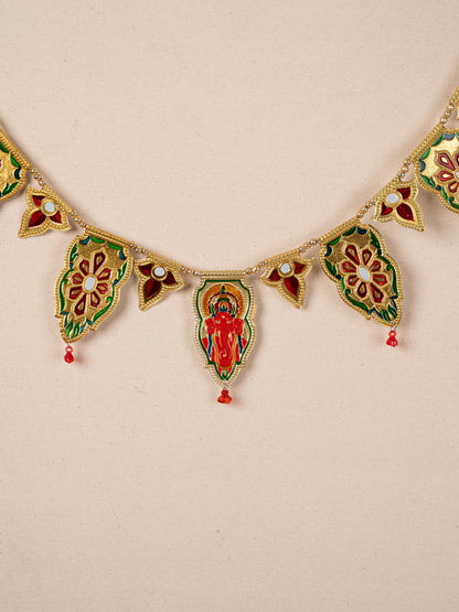 Designer Thoran with Ganesha - Gold - WBG1788-1