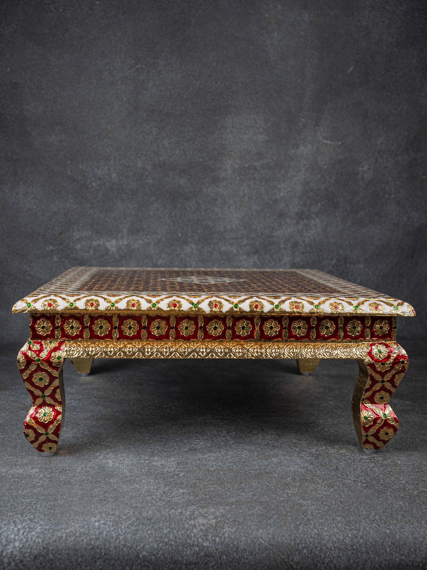 Decorative Meenakari Bajot - 18 x 18 inch - Red - WL5126-2