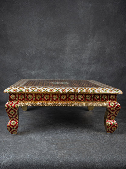 Decorative Meenakari Bajot - 18 x 18 inch - Red - WL5126-2