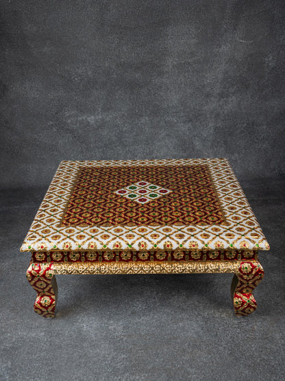 Decorative Meenakari Bajot - 18 x 18 inch - Red - WL5126-2