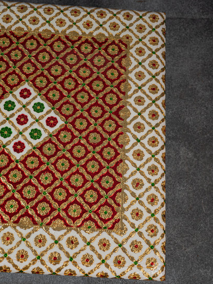 Decorative Meenakari Bajot - 18 x 18 inch - Red - WL5126-2