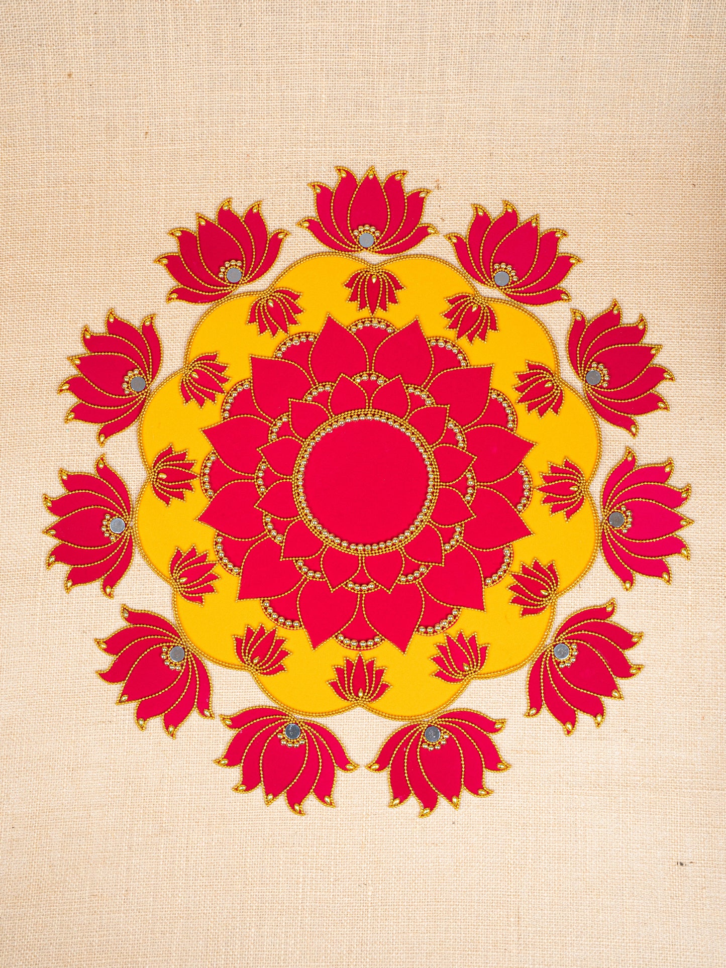 Rangoli with Set of 11 Lotus - WL5133