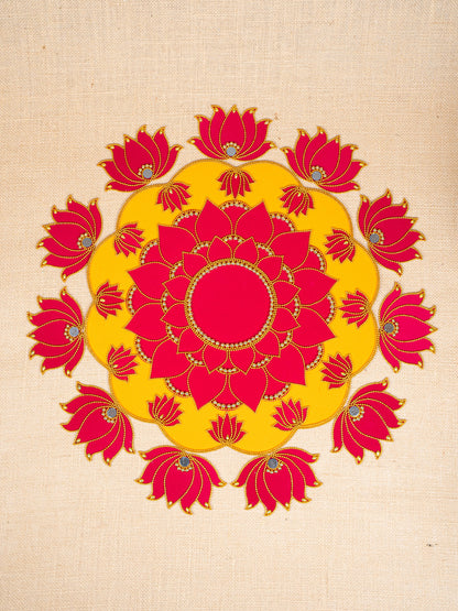 Rangoli with Set of 11 Lotus - WL5133