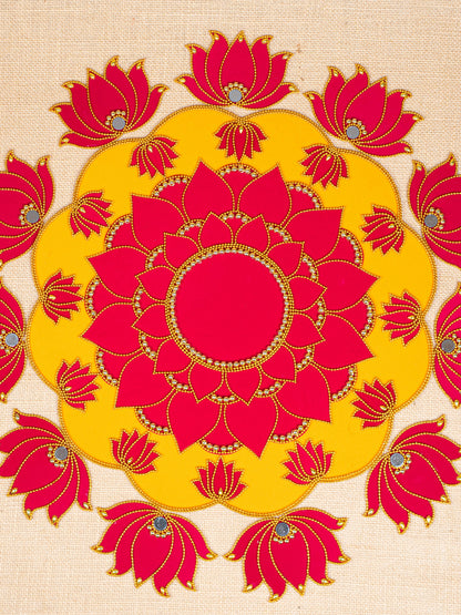 Rangoli with Set of 11 Lotus - WL5133