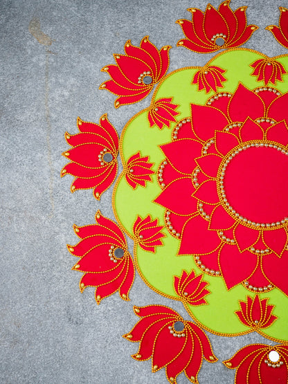 Rangoli with Set of 11 Lotus - WL5133