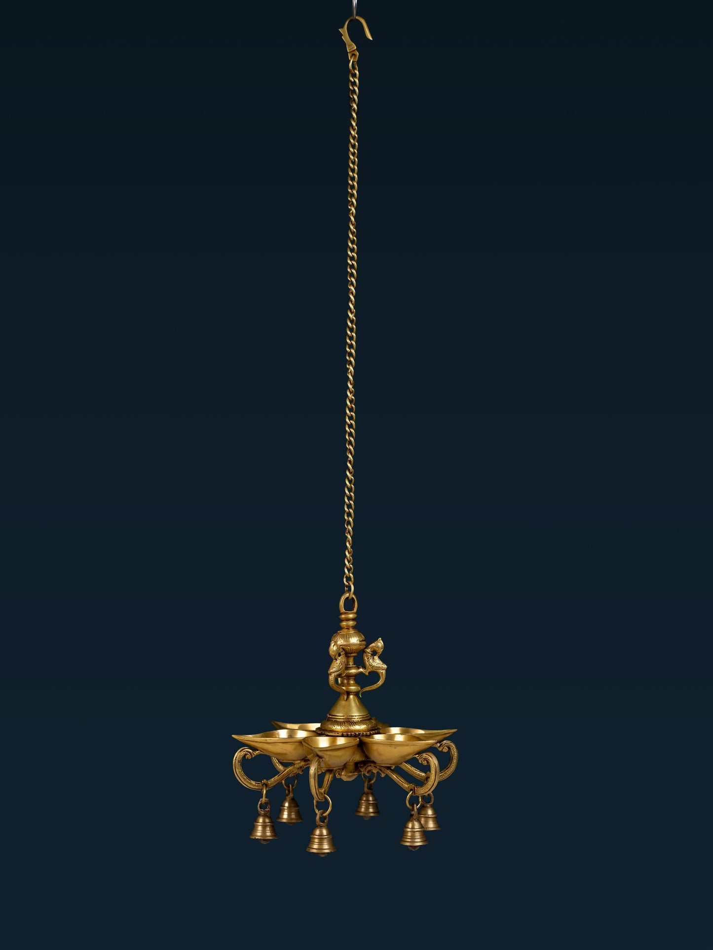 Brass Hanging Annapakshi Diya - 32 inch - WL5155