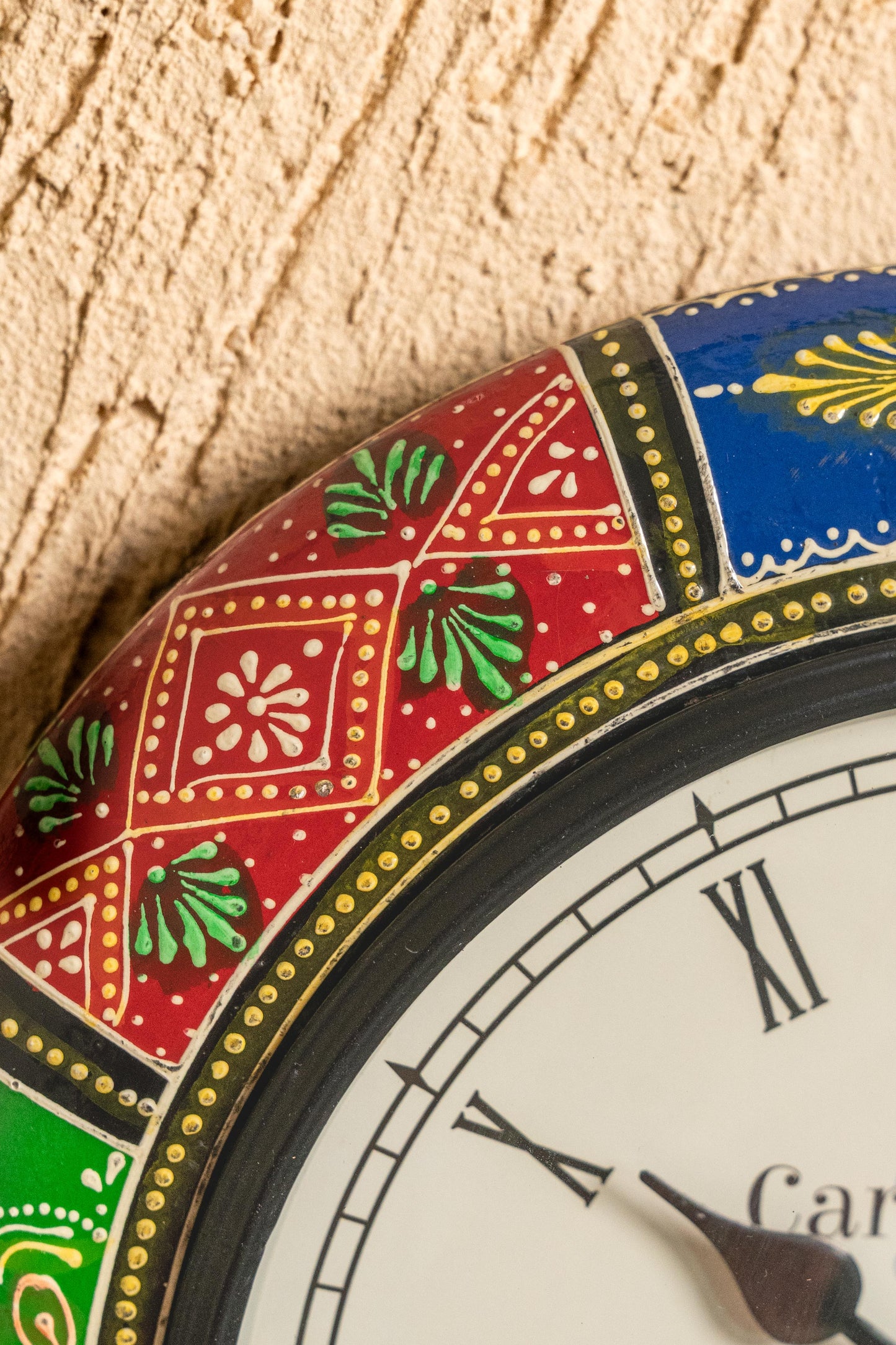 Wall Clocks - Painted with Floral Design - 12 inch - WL5157