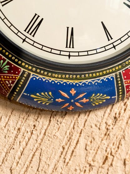 Wall Clocks - Painted with Floral Design - 12 inch - WL5157