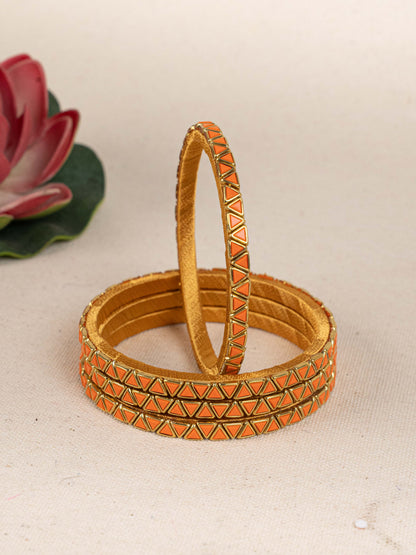 Kundan Bangles - Set of 4 - 2.8 inch - WL5165-2