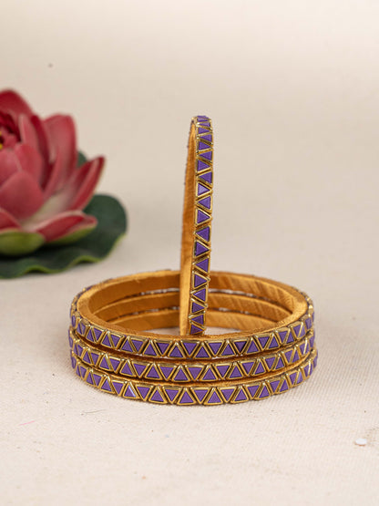Kundan Bangles - Set of 4 - 2.6 inch - WL5165-1