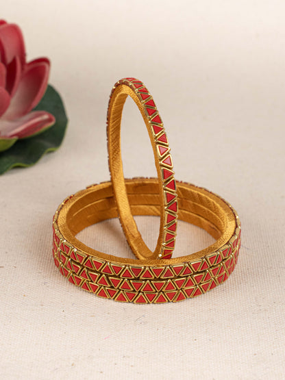 Kundan Bangles - Set of 4 - 2.6 inch - WL5165-1