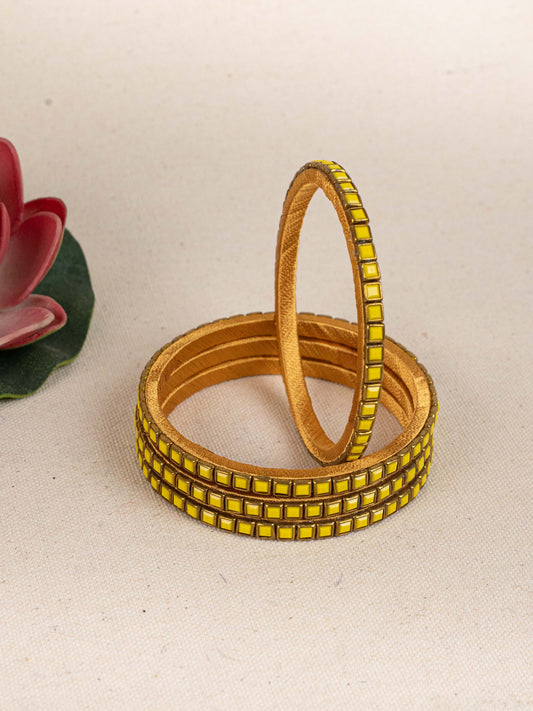 Kundan Bangles - Set of 4 - 2.6 inch - WL5166-1