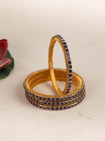 Kundan Bangles - Set of 4 - 2.6 inch - WL5166-1