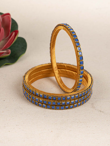 Kundan Bangles - Set of 4 - 2.8 inch - WL5166-2