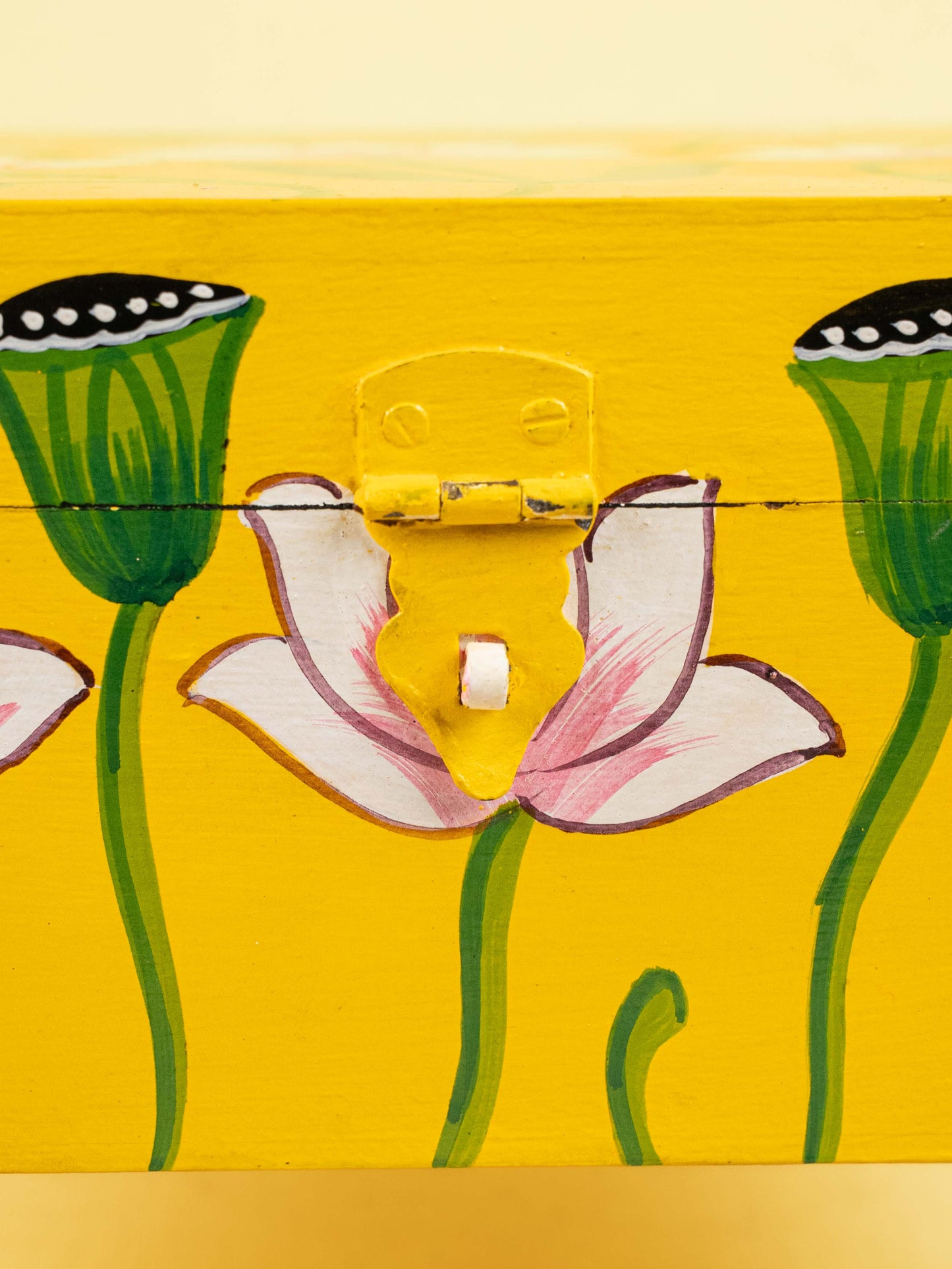 Handpainted Wooden Elephant Storage Box - 7 inch - WL5175