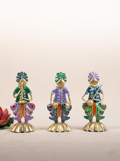 Metal Handpainted Musician - Set of 3 - 6 inch - WL5168