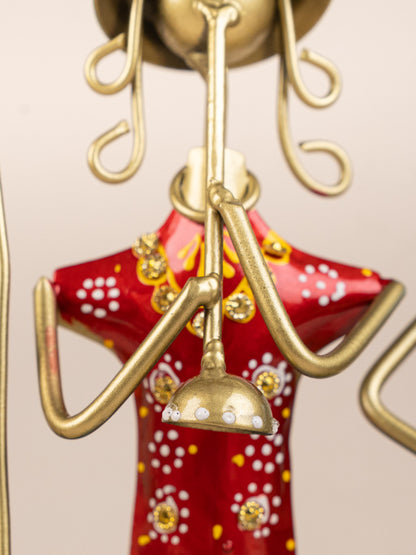 Metal Handpainted Musician on Swing - 13 inch - WL5172