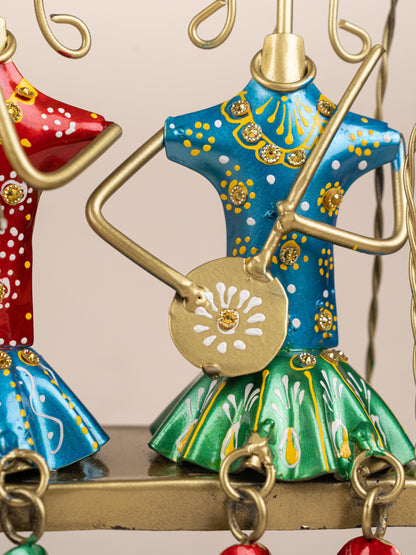 Metal Handpainted Musician on Swing - 13 inch - WL5172