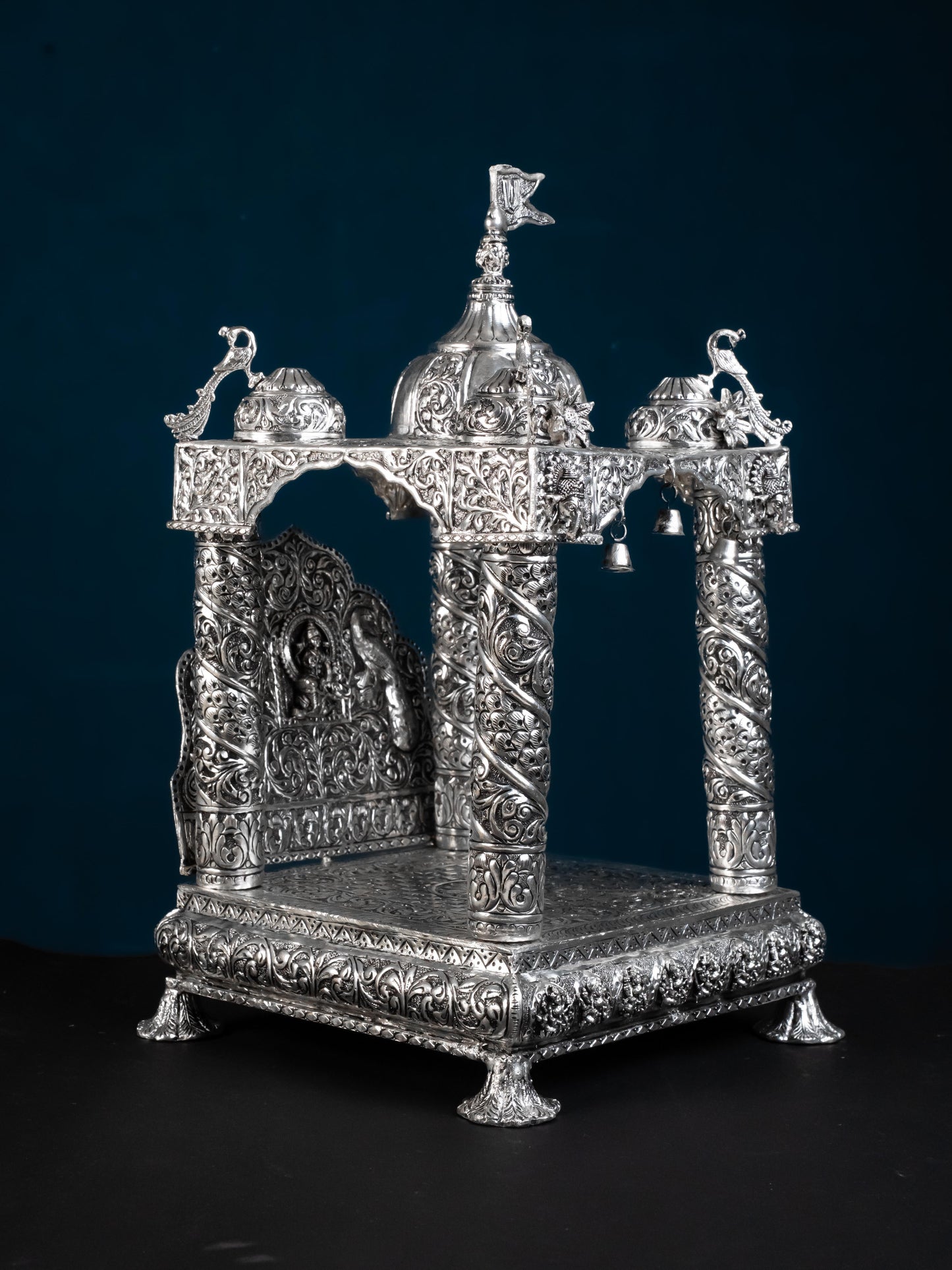 Brass Antique Pooja Temple - 11 inch - WL5177