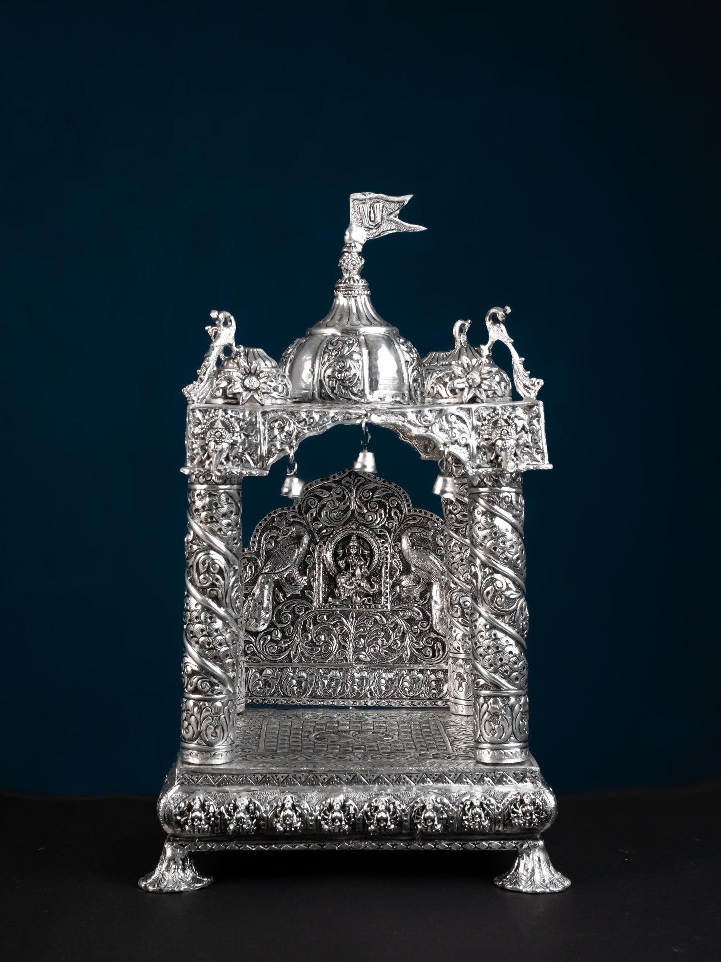 Brass Antique Pooja Temple - 11 inch - WL5177