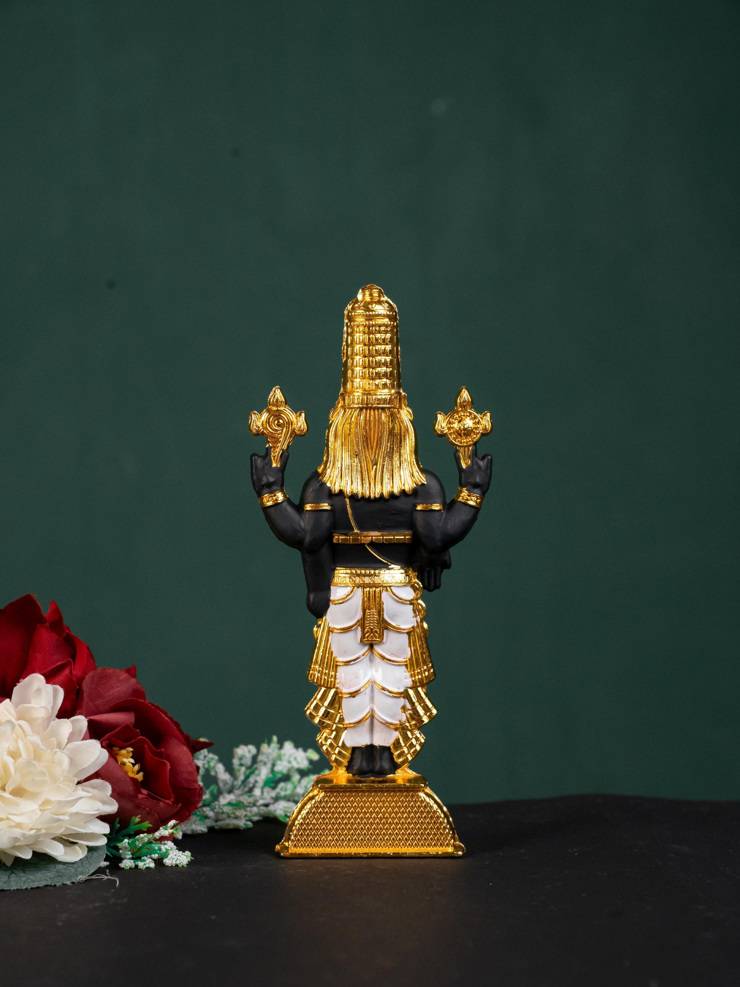 Zinc Alloy Tirupathi Balaji Idol - Gold - 6 inch - WL5180-1