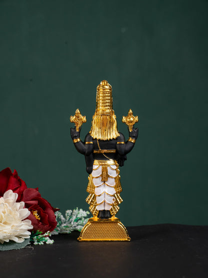 Zinc Alloy Tirupathi Balaji Idol - Gold - 6 inch - WL5180-1