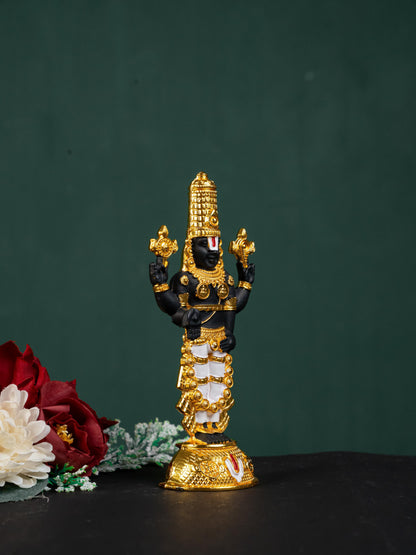 Zinc Alloy Tirupathi Balaji Idol - Gold - 6 inch - WL5180-1