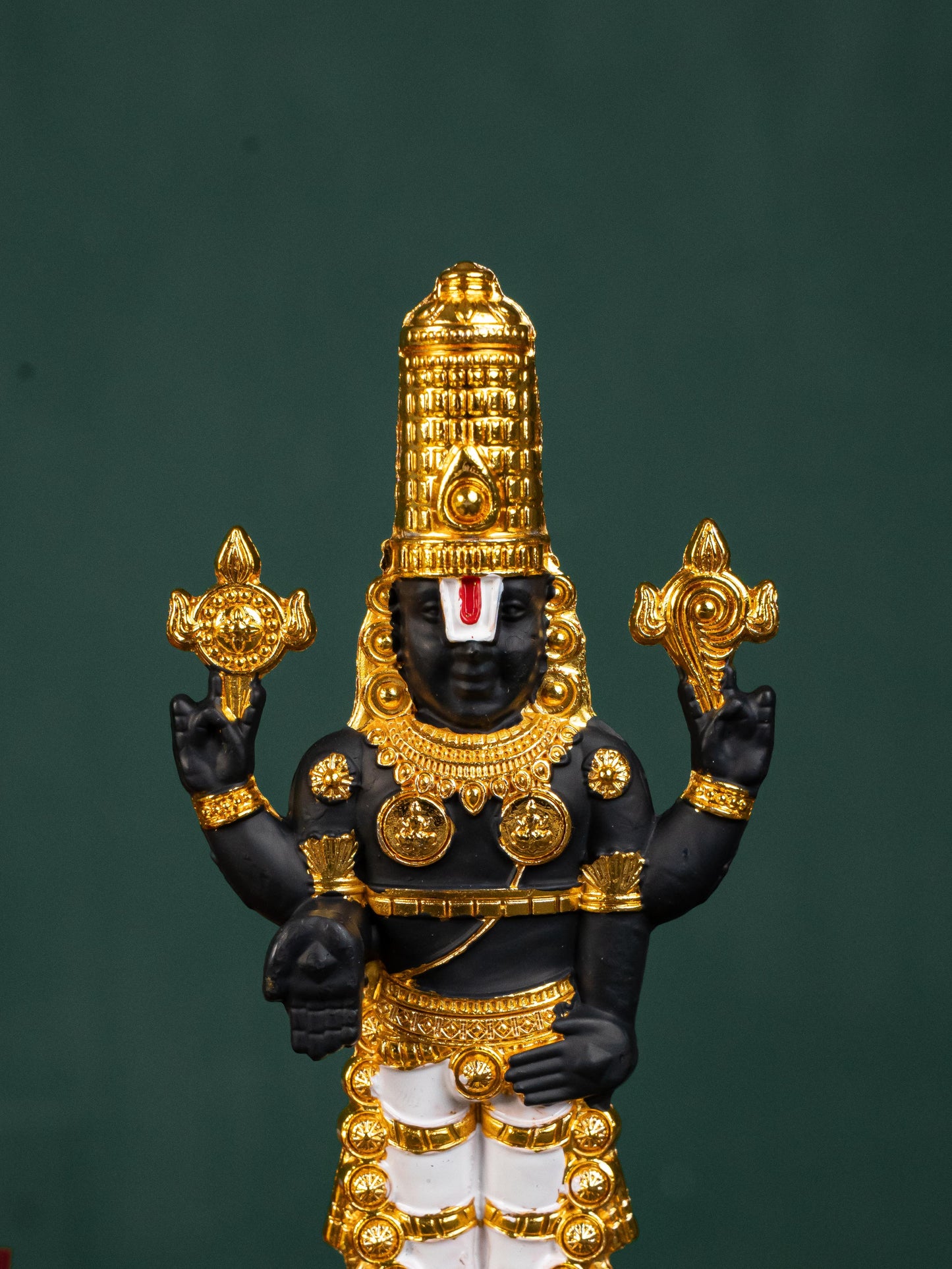 Zinc Alloy Tirupathi Balaji Idol - Gold - 6 inch - WL5180-1