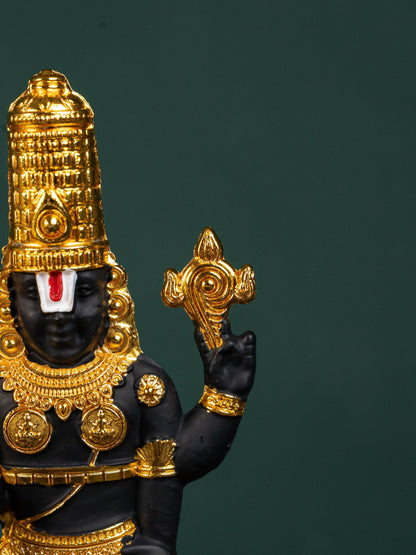 Zinc Alloy Tirupathi Balaji Idol - Gold - 6 inch - WL5180-1