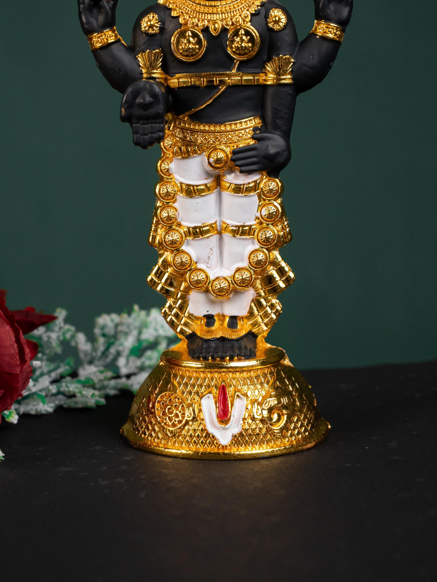 Zinc Alloy Tirupathi Balaji Idol - Gold - 6 inch - WL5180-1