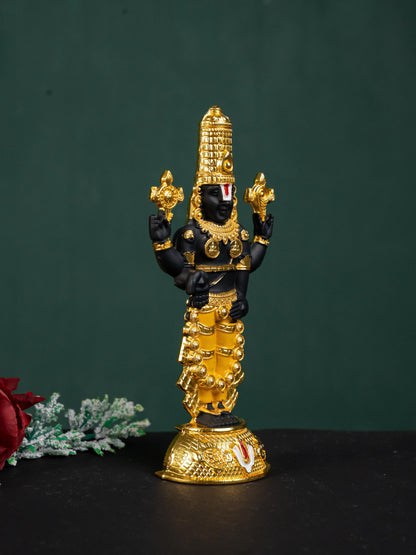 Zinc Alloy Tirupathi Balaji Idol - Gold - 6 inch - WL5180-1