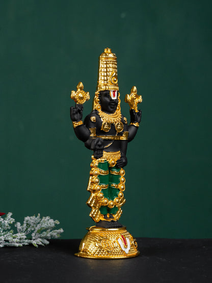 Zinc Alloy Tirupathi Balaji Idol - Gold - 6 inch - WL5180-1