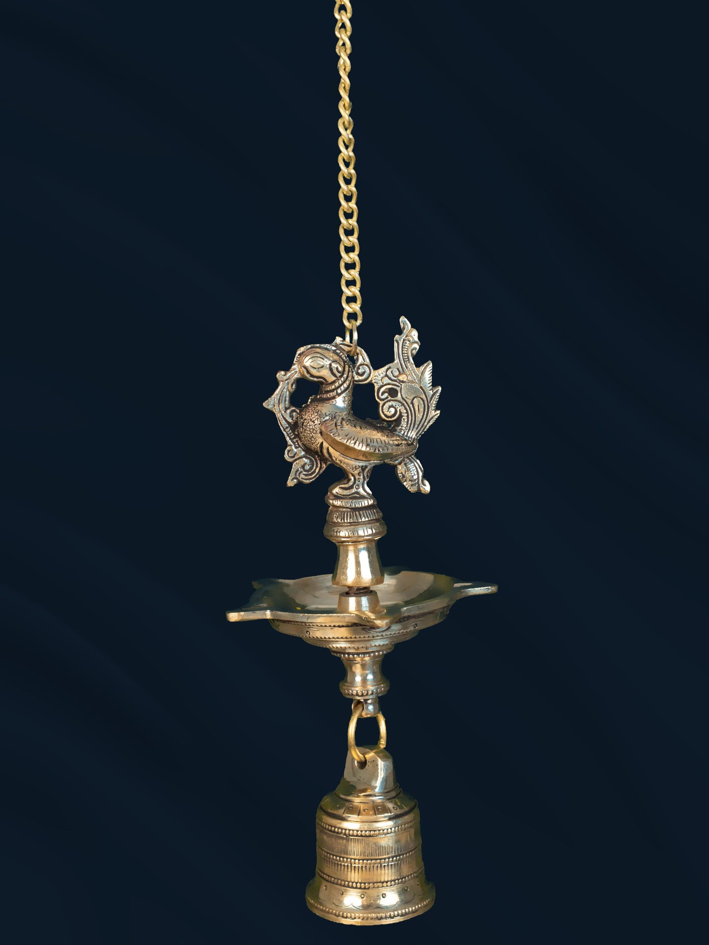 Brass Hanging Annapakshi Diya - 25 inch - WL5181