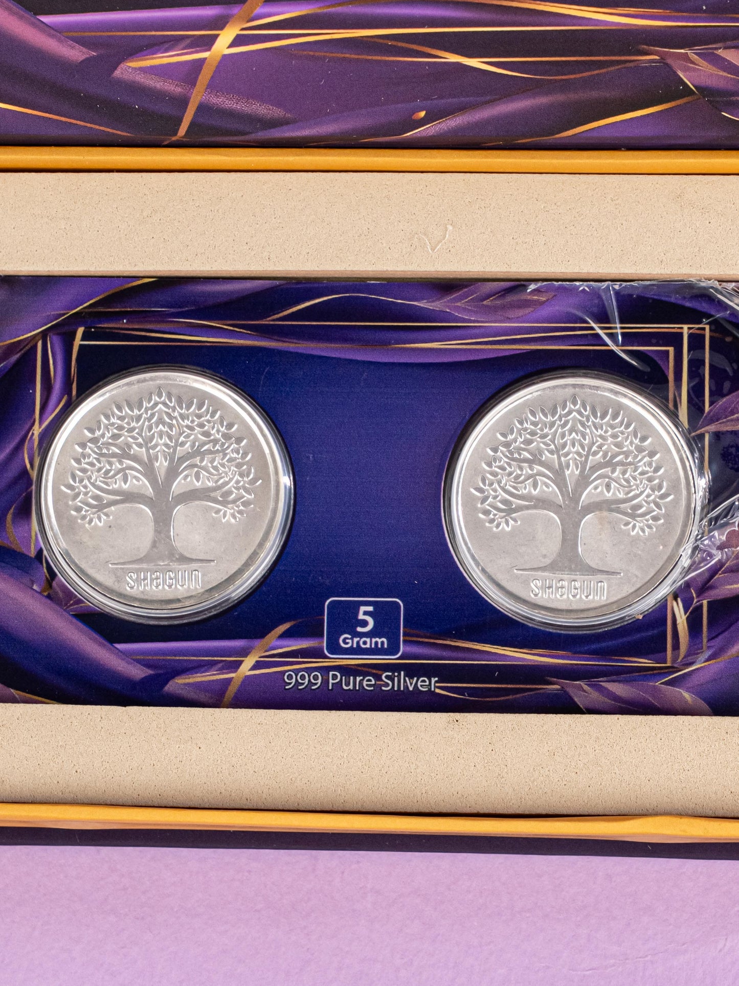 Silver Coin - Kalpavriksha Tree Engraving - 5 Gram - WL5185