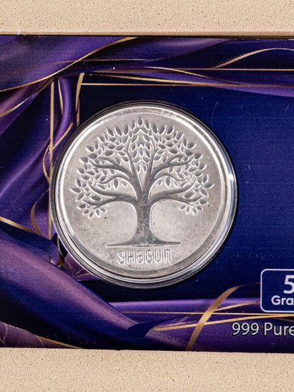 Silver Coin - Kalpavriksha Tree Engraving - 5 Gram - WL5185