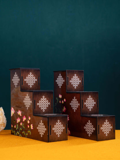 3 Step Dismantable Diya Padi - Lotus - WL5187
