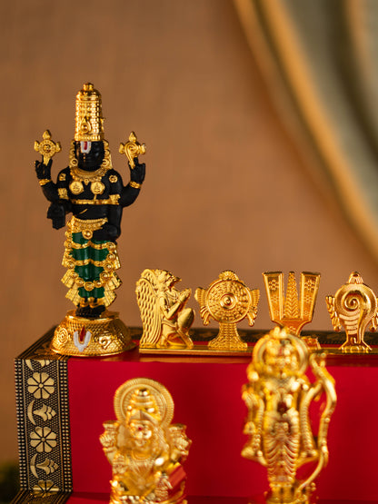 Swarna Golu - Gold Oxidized 5 Step Golu Padi & Zinc Alloy Idols - WL5190-1