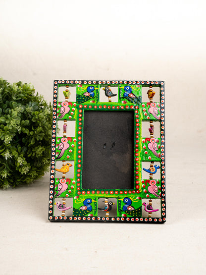 Wooden Photo Frame - Parrot - Green - 9X5 inch - WL5192-4