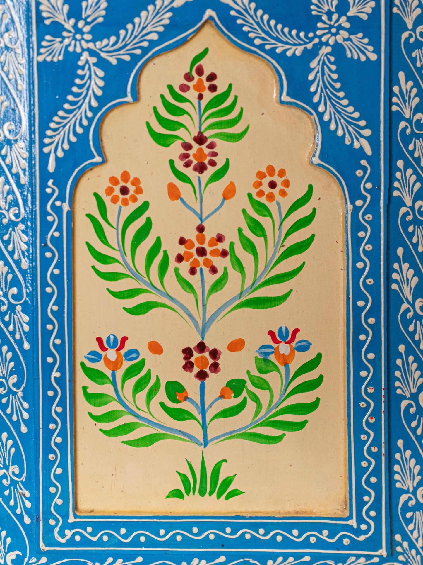 Wooden Handpainted Wall Decor - 12x8 inch - Blue - WL5193