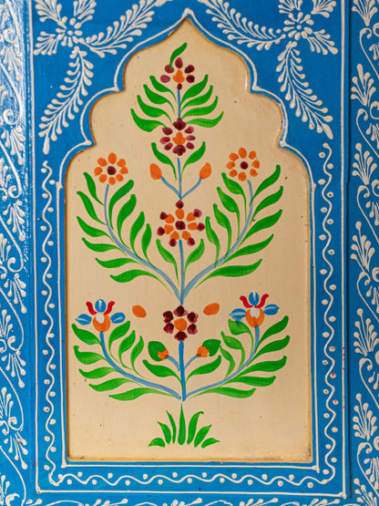 Wooden Handpainted Wall Decor - 12x8 inch - Blue - WL5193