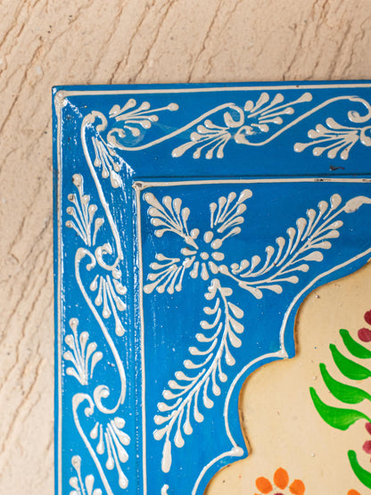 Wooden Handpainted Wall Decor - 12x8 inch - Blue - WL5193